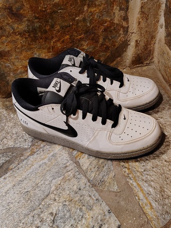 Nike Air Indee Patent Leather Sneakers 318488-101 White Black Cement Size 11 main image 7